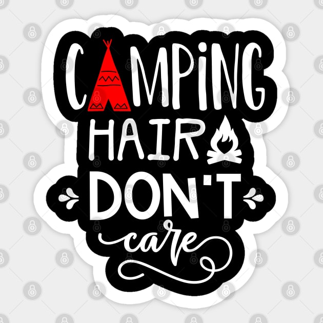 Camping Hair don't Care Sticker by Scar